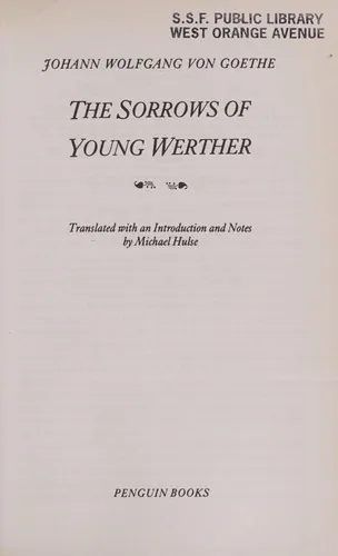 The Sorrows of Young Werther by Johann Wolfgang von Goethe book cover