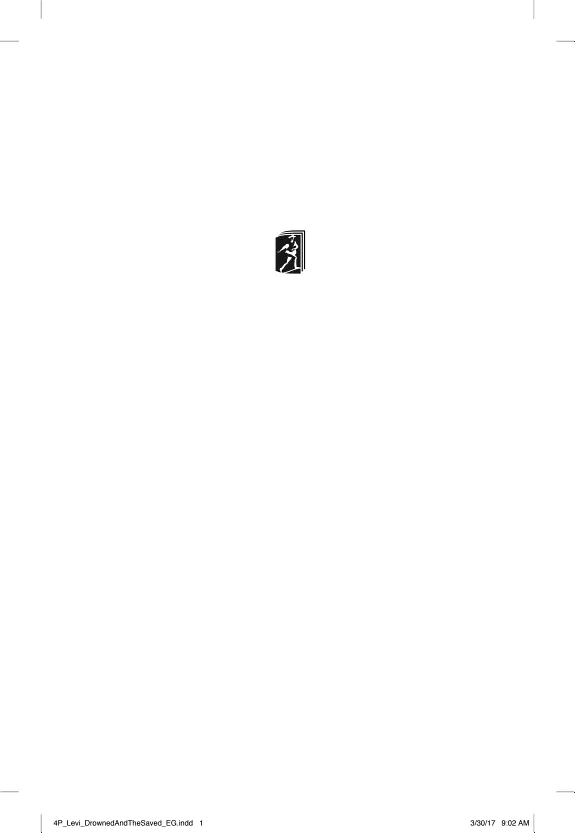 The Drowned and the Saved by Primo Levi book cover