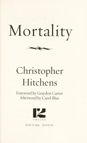 Mortality by Christopher Hitchens book cover